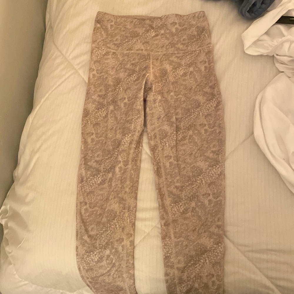 Snake skin print workout leggings